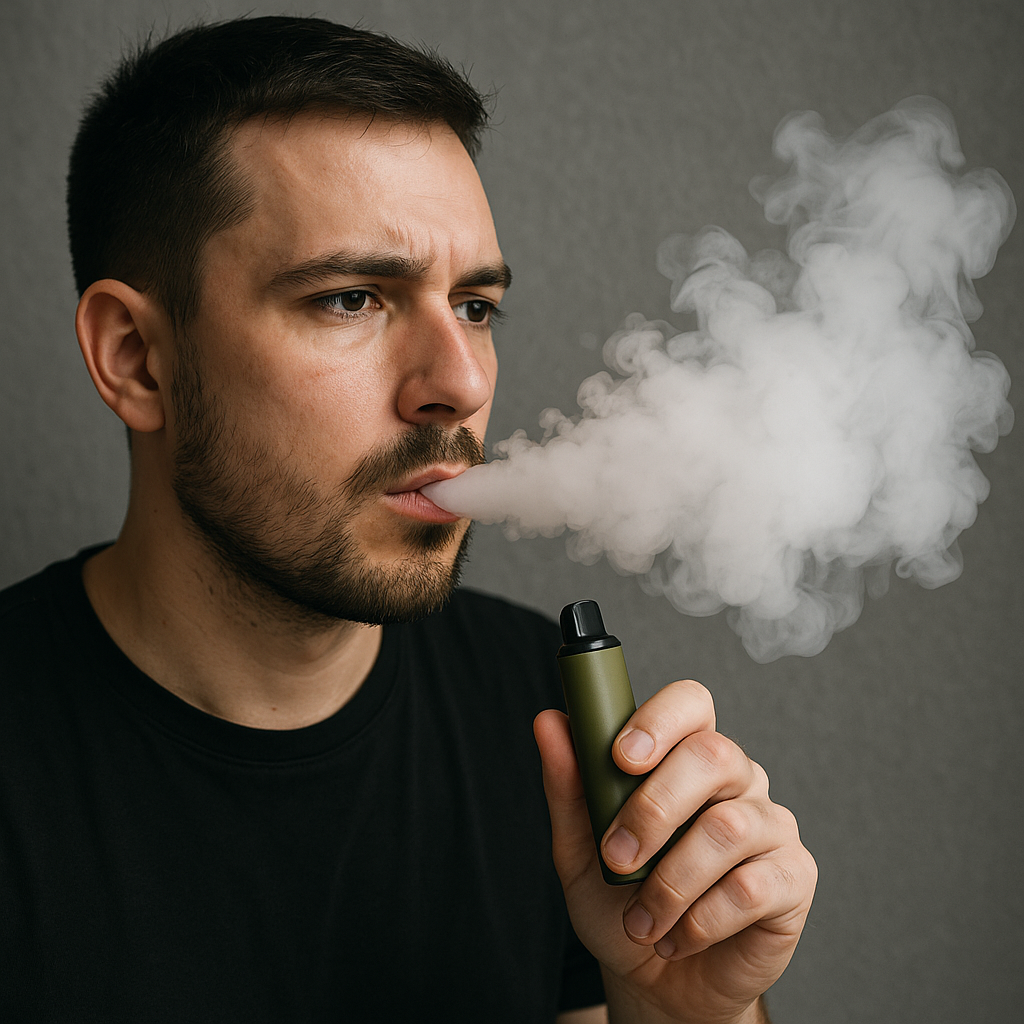 Generate a high-quality, relevant image prompt for an article about: {vaping}